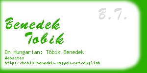 benedek tobik business card